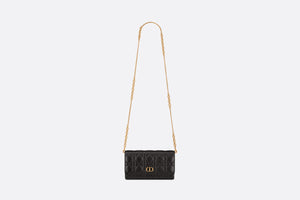 Dior Caro Pouch • Black Supple Cannage Calfskin