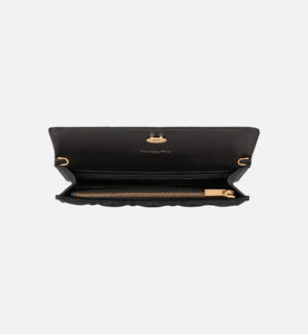 Dior Caro Pouch • Black Supple Cannage Calfskin
