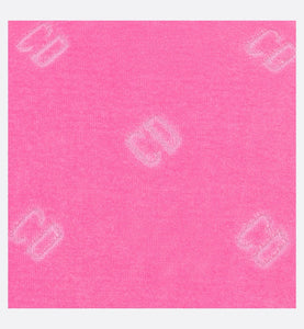 Kid's A-Line Dress • Fuchsia Pink Velvet Jersey Jacquard with 'CD' Motif