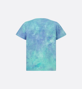 Kid's T-Shirt • Green and Blue Tie-Dye Cotton Jersey