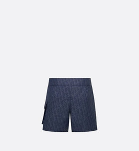 Dior Oblique Swim Shorts • Deep Blue Technical Canvas