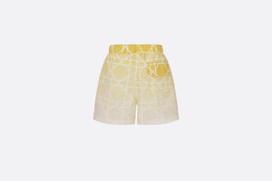 Kid's Swim Shorts • White Cannage Technical Canvas with Yellow Dip-Dye Print