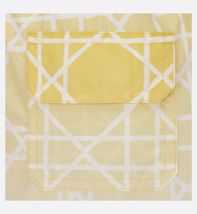 Kid's Swim Shorts • White Cannage Technical Canvas with Yellow Dip-Dye Print