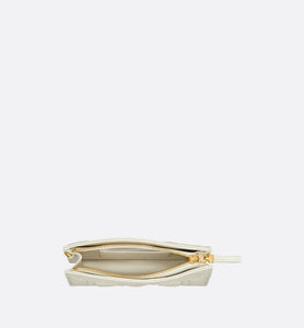 Dior Caro Zipped Pouch with Chain • Latte Supple Cannage Calfskin