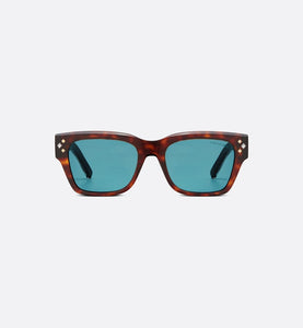 CD Diamond S2I • Brown Tortoiseshell-Effect Rectangular Sunglasses
