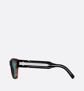 CD Diamond S2I • Brown Tortoiseshell-Effect Rectangular Sunglasses