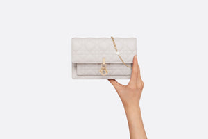 Lady Dior Chain Pouch • Latte Cannage Lambskin