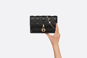 Lady Dior Chain Pouch • Black Cannage Lambskin