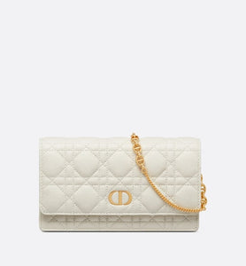 Dior Caro Pouch • Latte Supple Cannage Calfskin