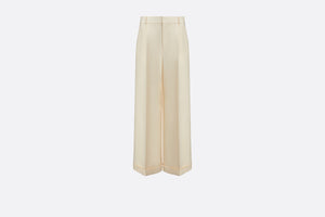 Flared Pants • Ecru Wool and Silk