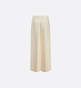 Flared Pants • Ecru Wool and Silk