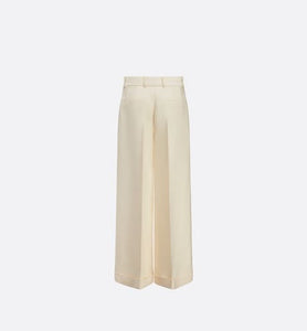 Flared Pants • Ecru Wool and Silk