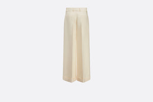 Flared Pants • Ecru Wool and Silk