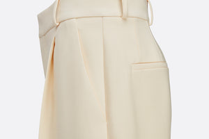 Flared Pants • Ecru Wool and Silk