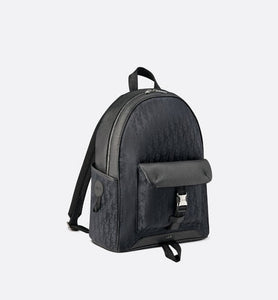 Dior Explorer Backpack • Black Dior Oblique Mirage Technical Fabric and Grained Calfskin