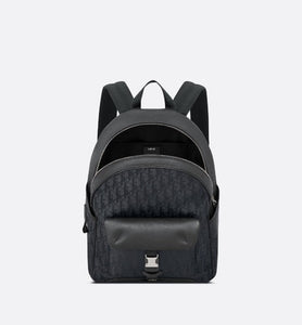Dior Explorer Backpack • Black Dior Oblique Mirage Technical Fabric and Grained Calfskin