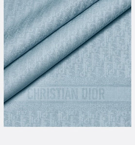 D-Oblique Shawl • Horizon Blue Wool, Silk and Cashmere