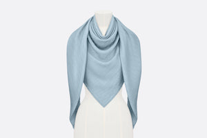 D-Oblique Shawl • Horizon Blue Wool, Silk and Cashmere