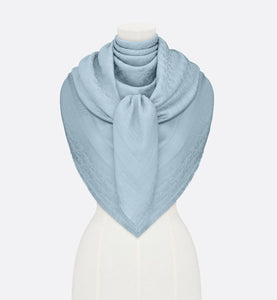 D-Oblique Shawl • Horizon Blue Wool, Silk and Cashmere