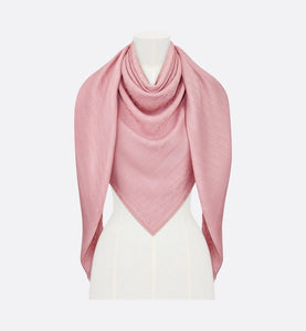 D-Oblique Shawl • Pink Wool, Silk and Cashmere