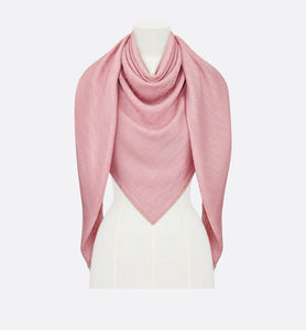 D-Oblique Shawl • Pink Wool, Silk and Cashmere