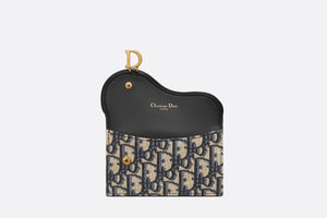 Saddle Flap Compact Zipped Card Holder • Dior Oblique Jacquard