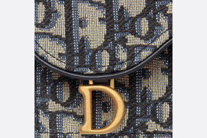 Saddle Flap Compact Zipped Card Holder • Dior Oblique Jacquard