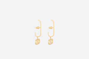 30 Montaigne Earrings • Gold-Finish Metal and White Crystals