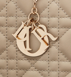 Lady Dior Pouch • Sand-Colored Cannage Lambskin