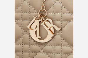 Lady Dior Pouch • Sand-Colored Cannage Lambskin