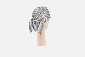 Dior Oblique Diortwin 70 Square Scarf • Gray Silk Twill