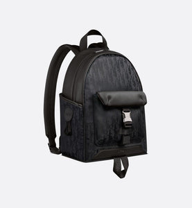 Kid's Dior Explorer Backpack • Black Dior Oblique Mirage Technical Fabric and Grained Calfskin