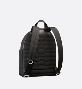 Kid's Dior Explorer Backpack • Black Dior Oblique Mirage Technical Fabric and Grained Calfskin