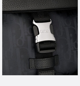 Kid's Dior Explorer Backpack • Black Dior Oblique Mirage Technical Fabric and Grained Calfskin