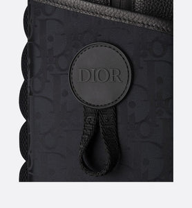 Kid's Dior Explorer Backpack • Black Dior Oblique Mirage Technical Fabric and Grained Calfskin
