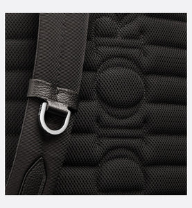 Kid's Dior Explorer Backpack • Black Dior Oblique Mirage Technical Fabric and Grained Calfskin