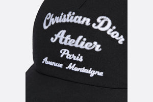 Christian Dior Atelier Baseball Cap • Black Cotton Canvas