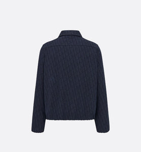 Zipped Blouson • Navy Blue and Black Dior Oblique Kasuri Cotton Denim