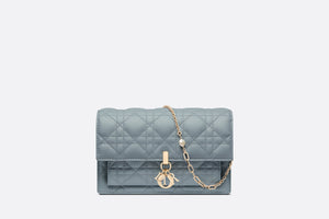Lady Dior Chain Pouch • Cloud Blue Cannage Lambskin
