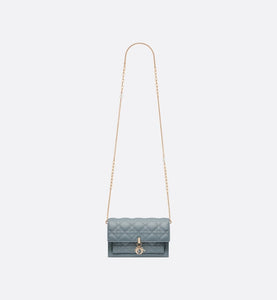 Lady Dior Chain Pouch • Cloud Blue Cannage Lambskin