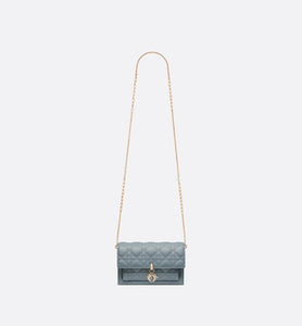 Lady Dior Chain Pouch • Cloud Blue Cannage Lambskin