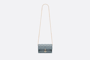 Lady Dior Chain Pouch • Cloud Blue Cannage Lambskin