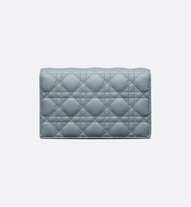 Lady Dior Chain Pouch • Cloud Blue Cannage Lambskin