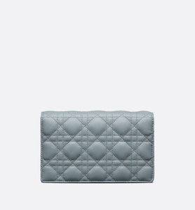 Lady Dior Chain Pouch • Cloud Blue Cannage Lambskin