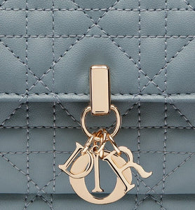 Lady Dior Chain Pouch • Cloud Blue Cannage Lambskin