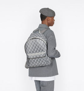 Rider Backpack • Dior Gray CD Diamond Canvas and Smooth Calfskin