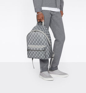 Rider Backpack • Dior Gray CD Diamond Canvas and Smooth Calfskin