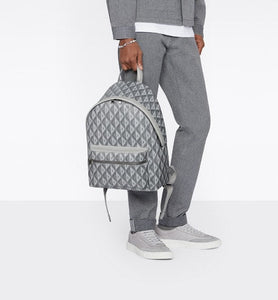 Rider Backpack • Dior Gray CD Diamond Canvas and Smooth Calfskin
