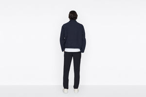 Zipped Blouson • Navy Blue and Black Dior Oblique Kasuri Cotton Denim