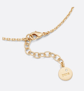 Dio(r)evolution Necklace • Gold-Finish Metal and White Crystals
